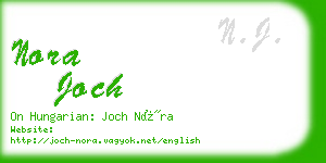 nora joch business card